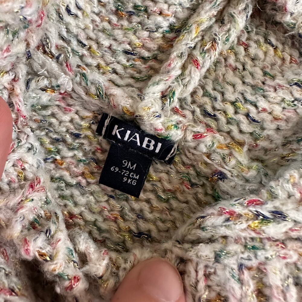 Kiabi Multi-Color Sweater with Pom Pom Hat - 9 Months - Picture 5 of 5